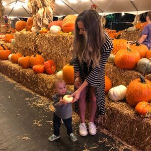 CJLA Black and white striped cardigan